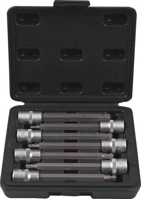 7 Piece 3/8” DR Ball End Wobble Hex Bits Socket Set - PKTool