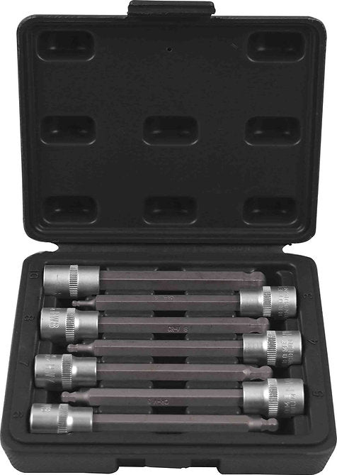 7 Piece 3/8” DR Ball End Wobble Hex Bits Socket Set - PKTool