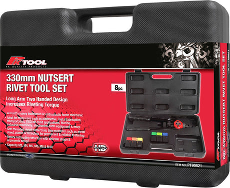 7 Piece 330mm Nutsert Rivet Tool Set Mandrel Spanner - PKTool