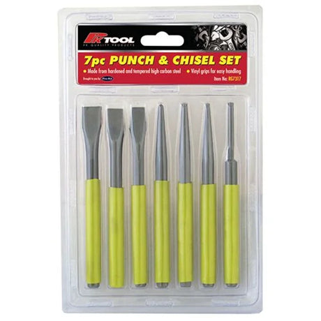 7 Pieces 150mm (6”) Punch & Chisel Set Cold Chisel, Taper Punch & More - PKTool | Universal Auto Spares
