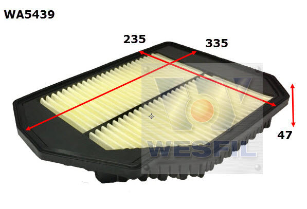Air Filter A1951 Fits Hyundai WA5439 - Wesfil