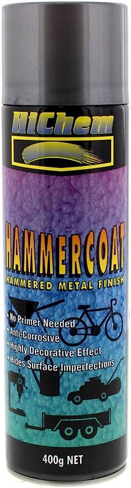 Hammer Coat Charcoal Spray Paint Hammered Metal Finish 400g - HiChem | Universal Auto Spares