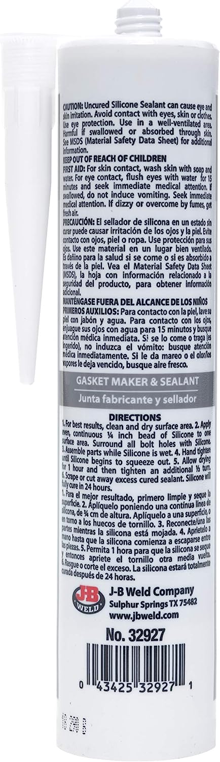 Ultimate Grey RTV Silicone Gasket & Sealant 2 Sizes - J-B Weld
