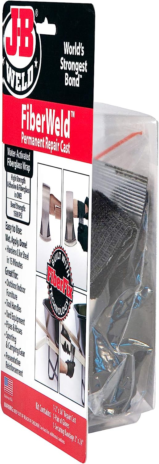 Fiber Weld Permanent Repair Cast 5cm * 91cm Fiberglass Wrap - J-B Weld