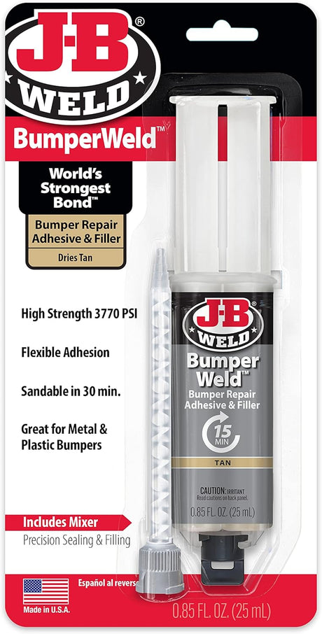 Bumper Repair Adhesive and Filler Dries Tan 25ml - J-B Weld | Universal Auto Spares