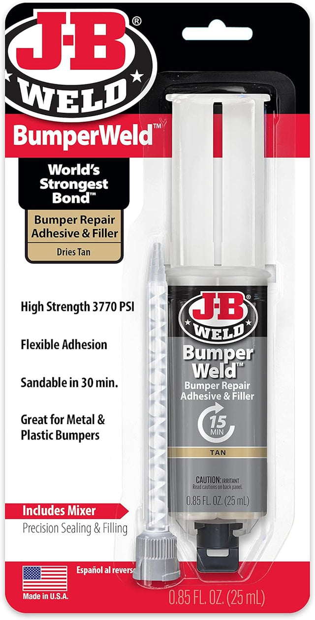 Bumper Repair Adhesive and Filler Dries Tan 25ml - J-B Weld | Universal Auto Spares