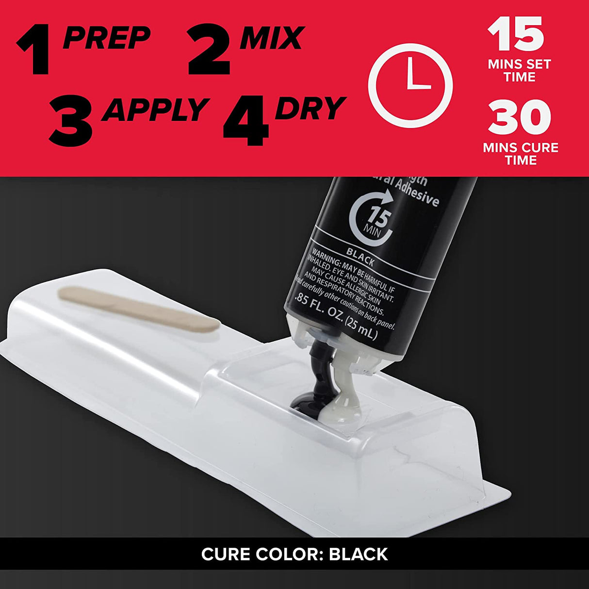 Plastic Bonder Epoxy Syringe 25ml Strong, Lasting Repairs - J-B Weld
