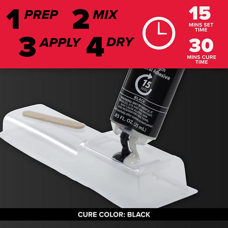 Plastic Bonder Epoxy Syringe 25ml Strong, Lasting Repairs - J-B Weld