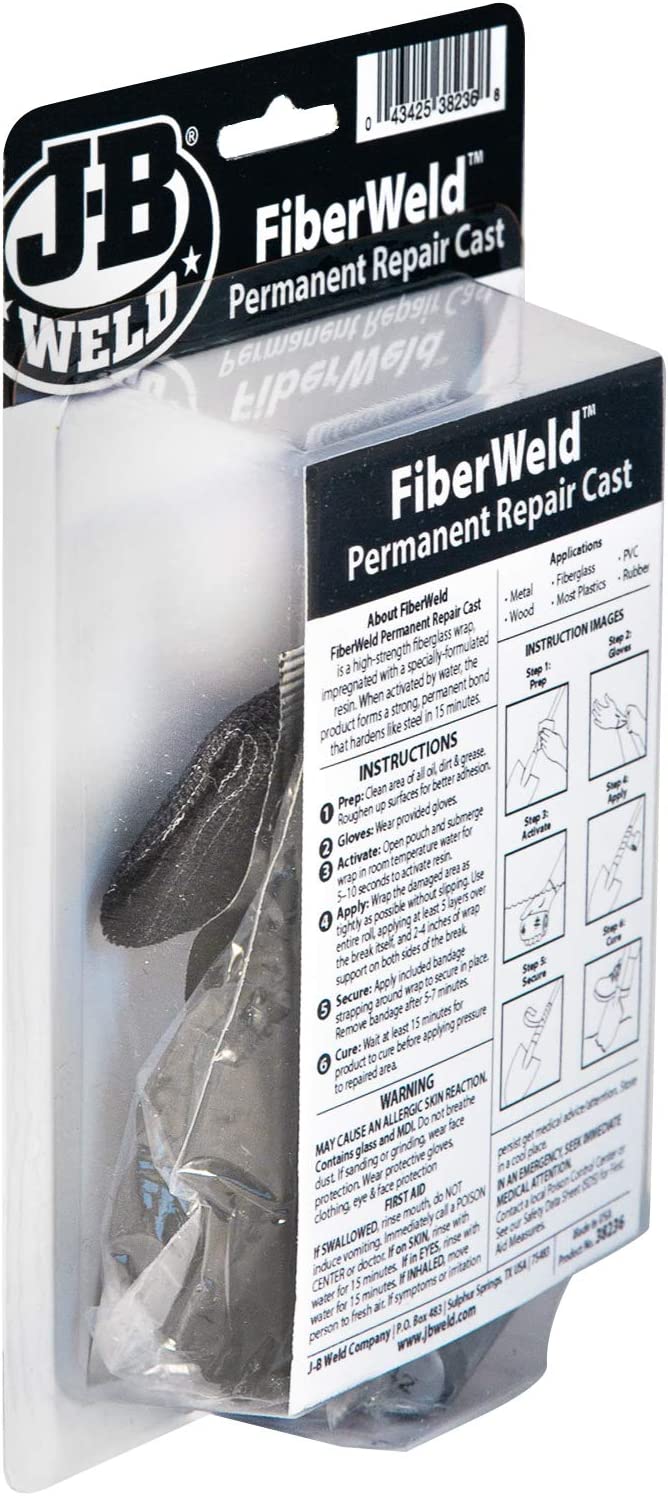 Fiber Weld Permanent Repair Cast 5cm * 91cm Fiberglass Wrap - J-B Weld