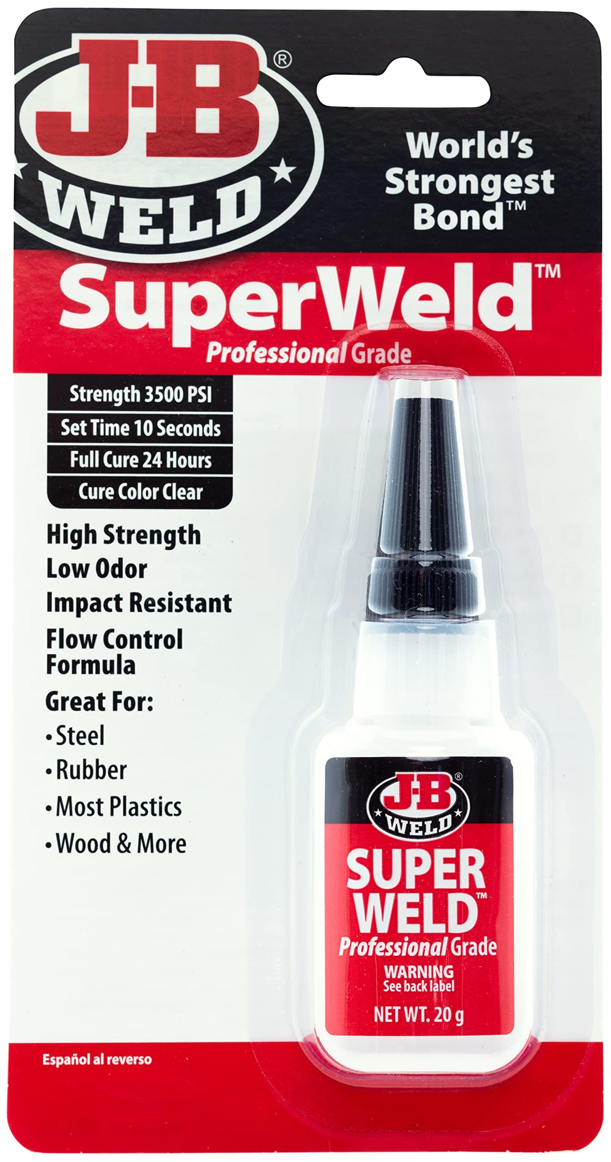 Super Weld Instant Adhesive Cyanoacrylate Super Glue 20g - J-B Weld