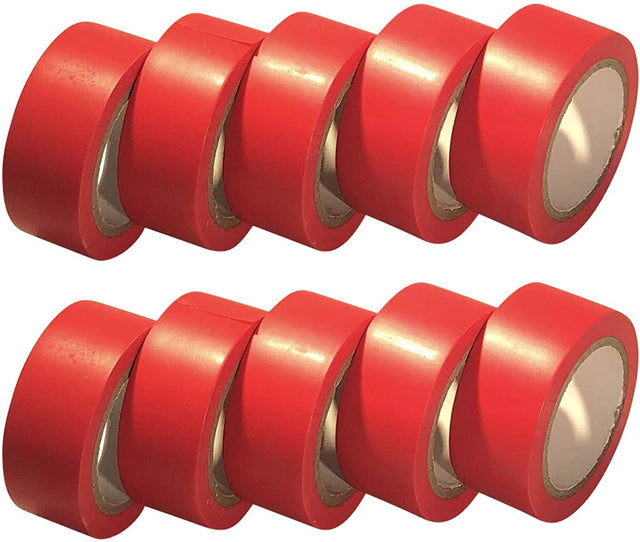 PVC Electrical Tape 18mm x 20m Red 10 Pack - NITTO