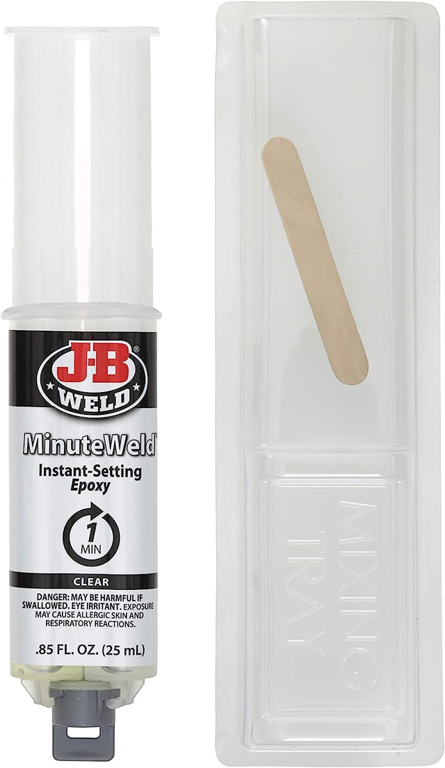Minute Weld Epoxy Syringe 25ml Strong, Lasting Repairs 25ml - J-B Weld