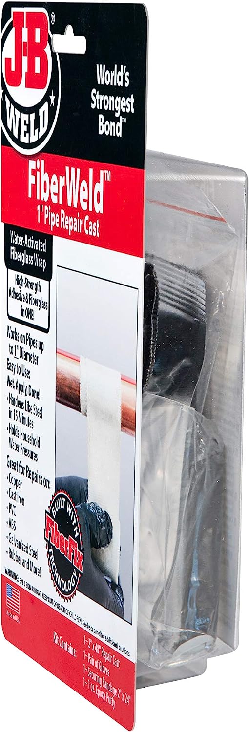 Fiber Weld 1" Pipe Repair Cast Fiberglass Pipe Repair Cast 2.5CM * 121CM - J-B Weld