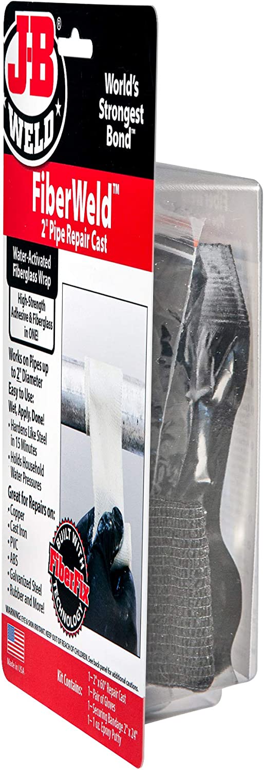 Fiber Weld 2" Pipe Repair Cast Fiberglass Pipe Repair Cast 5cm * 152cm - J-B Weld