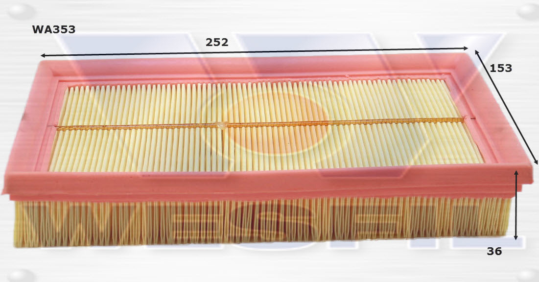 Air Filter A353 Fits Holden WA353 - Wesfil