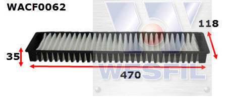 Cabin Filter RCA225C Fits Mini WACF0062 - Wesfil