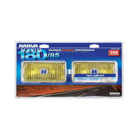 Maxim 180/85 Yellow Fog Lamp Kit 72260  - Narva | Universal Auto Spares