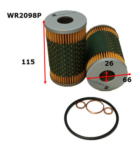 Oil Filter R2098P Fits Mercedes WR2098P - Wesfil