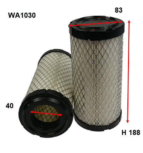 Air Filter HDA5964 Fits John Deere WA1030 - Wesfil