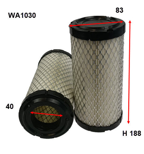 Air Filter HDA5964 Fits John Deere WA1030 - Wesfil