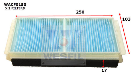 Cabin Filter RCA232P Fits Mazda WACF0150 - Wesfil