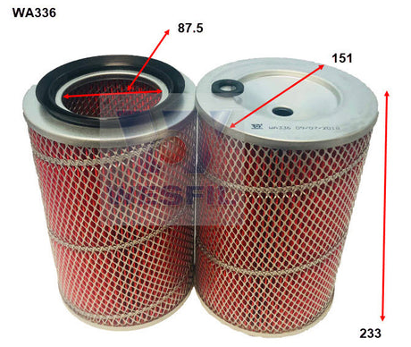 Air Filter A336 Fits Isuzu/Nissan WA336 - Wesfil