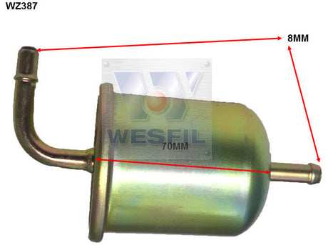 EFI Fuel Filter Z387 Fits Nissan WZ387 - Wesfil