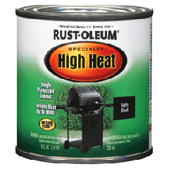 Satin Black High Heat Brush Tough Protective Enamel 237ml - Rust-Oleum | Universal Auto Spares