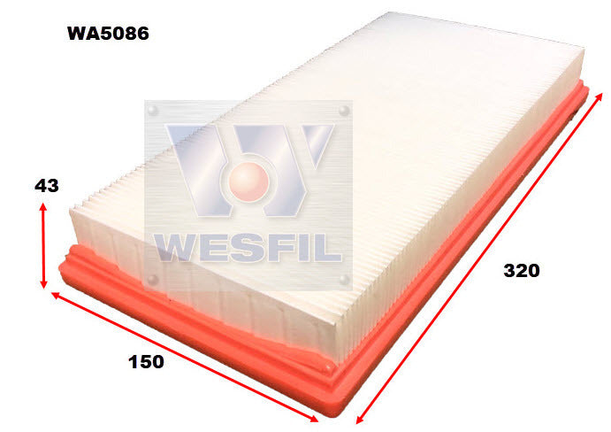 Air Filter A1833 Fits Proton WA5086 - Wesfil