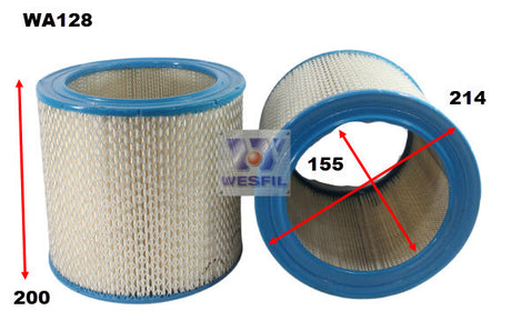 Air Filter A128 Fits Bedford WA128 - Wesfil