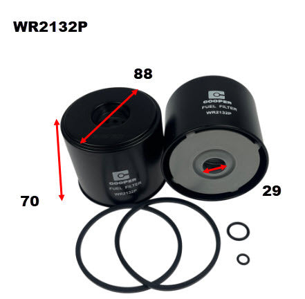 Diesel Fuel Filter R2132P CAV296 Equivalent WR2132P - Wesfil