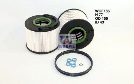 Diesel Fuel Filter R2704P Fits Audi/VW WCF186 - Wesfil