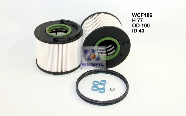 Diesel Fuel Filter R2704P Fits Audi/VW WCF186 - Wesfil