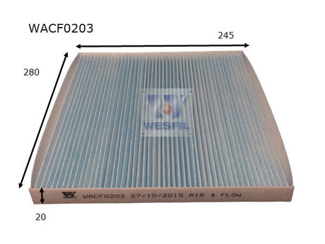 Cabin Filter RCA328P Fits Nissan WACF0203 - Wesfil