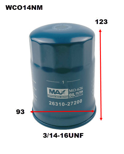 Oil Filter Fits Hyundai WCO14NM - Wesfil