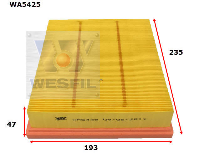 Air Filter Fits Haval WA5425 - Wesfil
