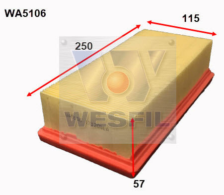 Air Filter Fits Smart Car WA5106 - Wesfil