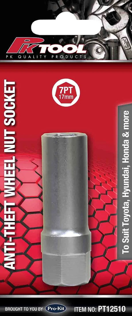 7pt 17mm Anti-Theft Wheel Nut Socket - PKTool
