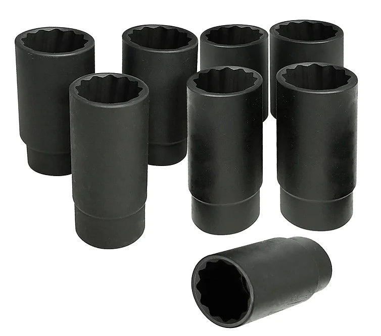 8 Piece 1/2” Dr Metric 12pt Axle Nut Socket Set - PKTools