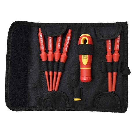 8 Piece 100mm VDE Interchangeable Insulated Screwdriver Set - PKTool