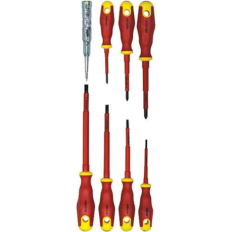 8 Piece Insulated Electric Car Screwdriver Set With Circuit Tester - PKTool | Universal Auto Spares