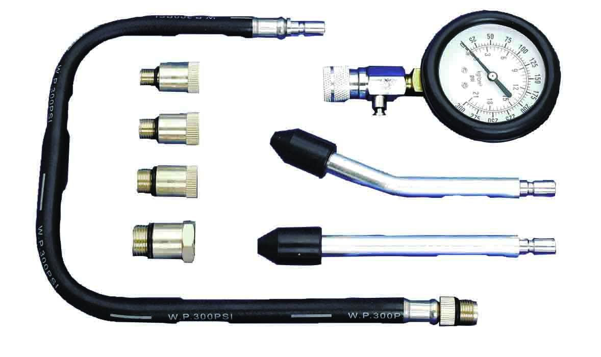 8 Piece Petrol Engine Compression Tester Set - PKTool