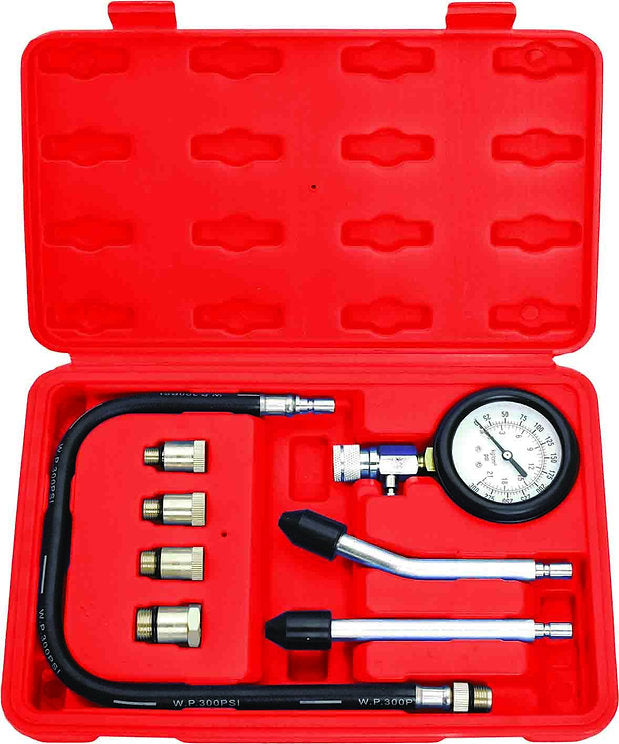 8 Piece Petrol Engine Compression Tester Set - PKTool