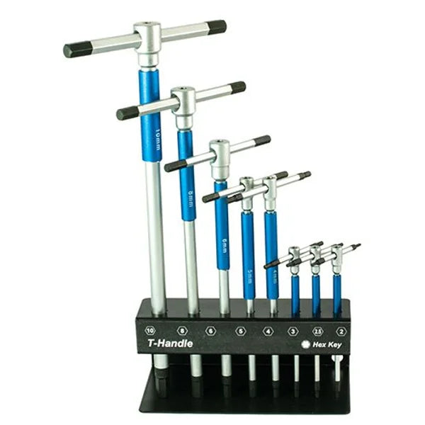 8 Pieces Metric 3-Way Spinner T-Handle Hex Key Set - PKTool