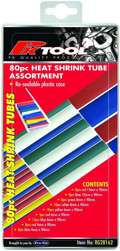 80 Piece Heat Shrink Tube Assortment - PKTool