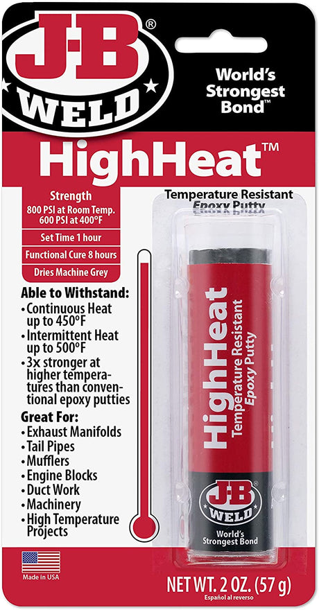 High Heat 500 Degree Epoxy Putty Stick 57g - J-B Weld