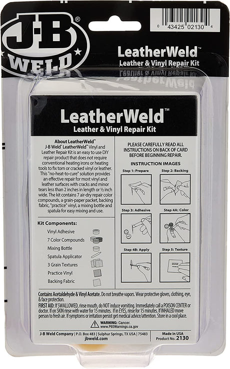 Eather Weld Vinyl And Leather Repair Kit - J-B Weld