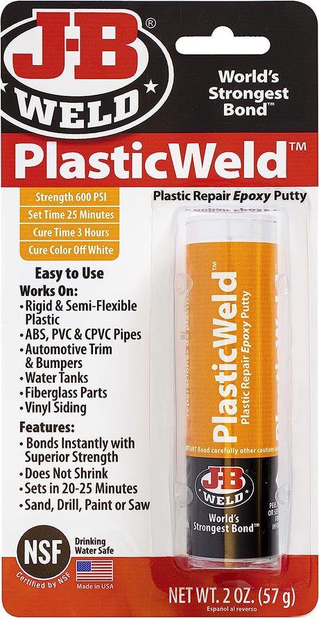 Plastic Weld Plastic Repair Epoxy Putty 57g - J-B Weld