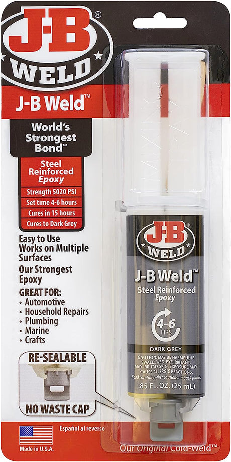 Kwik Weld Epoxy Syringe 25ml Strong, Lasting Repairs 25ml - J-B Weld