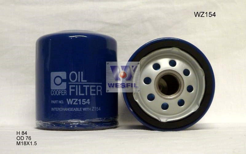 Oil Filter Z154 Daewoo/Nissan/Toyota WZ154 - Cooper